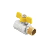 Кран кульовий Raftec YELLOW PN40 ЗВ 1/2" метелик GRB11