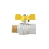 Кран кульовий Raftec YELLOW PN40 ЗВ 1/2" метелик GRB11