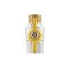 Кран кульовий Raftec YELLOW PN40 ЗВ 1/2" метелик GRB11
