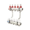 Коллектор Polmark 1"x3/4" 5 выходов с термоклапанами и расходомерами PBMF105