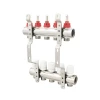 Коллектор Polmark 1"x3/4" 5 выходов с термоклапанами и расходомерами PBMF105