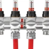 Колектор з витратомірами Raftec STEEL 1"х4
