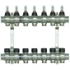 Колектор з витратомірами Raftec STEEL 1"х7 RC03-07