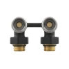 Вузол нижнього підключення радіатора Raftec BLACK кутовий 1/2"х3/4" DHRKA11-B