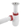 Сифон для мойки Polmark 1 1/2"x40 с литым выпуском и гофротрубой 40x40/50 PM 40 SF 20 02
