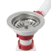 Сифон для мийки Polmark 3 1/2"x40 з різьбовим випуском 40x40/50 і гибким переливом PM 40 SF 20 05