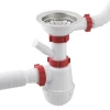 Сифон для мийки Polmark 3 1/2"x40 без випуску/з гофротрубой 40x40/50 PM 40 SF 20 06
