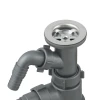 Сифон для умывальника с отводом под стиральную машину SantehPlast 1 1/2" 8LN 03.01