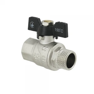 Кран шаровой Raftec BLACK PN40 ЗВ 1/2" бабочка DRB11