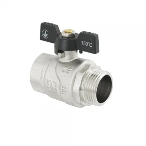 Кран кульовий Raftec BLACK PN40 ЗВ 1" метелик DRB31