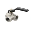 Кран шаровой трехходовой Raftec BLACK DN15 1/2" ВВ TDRH01