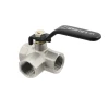 Кран шаровой трехходовой Raftec BLACK DN15 1/2" ВВ TDRH01