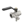 Кран шаровой с дренажом Raftec BLACK DN15 1/2" ВВ WDRH01
