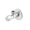 Кран приладовий кутовий Raftec Silver ABS four ribs handle 1/2" VFE0101