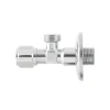 Кран приладовий кутовий Raftec Silver ABS four ribs handle 1/2"x3/4" VFE0102