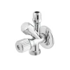 Кран приладовий кутовий Raftec Silver 1/2"x3/8"x3/4" VYU0100502