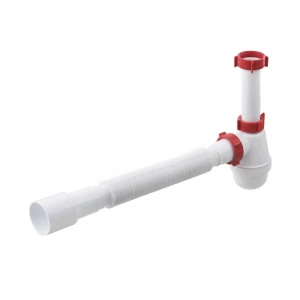 Сифон для умывальника Polmark 1 1/4"x40 без выпуска с гофротрубой 40x40/50 PM 40 SF 10 01