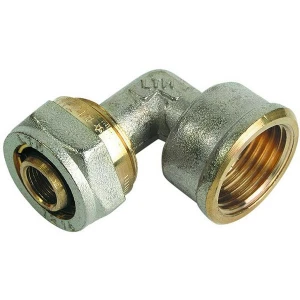 Колено неразборное металлопластиковое ЭКО ВВ 16x1/2"