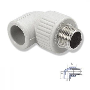 Колено PPR Ekoplastik ЗЗ 20х1/2"