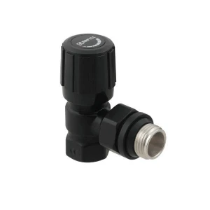 Клапан радіаторний кутовий Raftec BLACK 1/2"х1/2" (подача) DVRK11-B