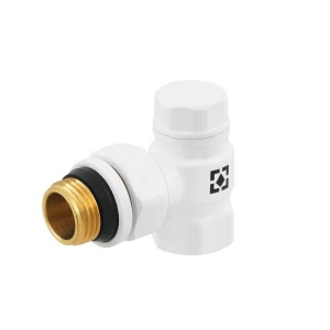 Клапан радіаторний кутовий, Raftec WHITE 1/2"х1/2" (відсічний) DNRK11-W