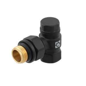 Клапан радіаторний кутовий Raftec BLACK 1/2"х1/2" (відсічний) DNRK11-B