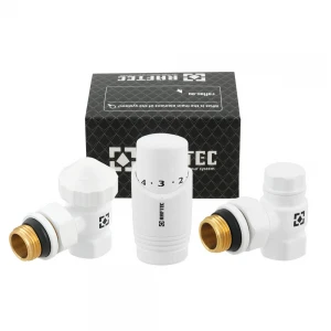 Комплект для підключення радіатора кутовий Raftec WHITE 1/2" DKTU11-W