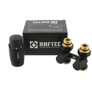 Термокомплект нижнего подключения прямой с термоголовкой Raftec WHITE DSHU11-B