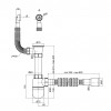 Сифон для мийки Polmark 1 1/2"x40 з різьбовим випуском 40x40/50 і гибким переливом PM 40 SF 20 04