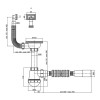 Сифон для мийки Polmark 3 1/2"x40 з різьбовим випуском 40x40/50 і гибким переливом PM 40 SF 20 05
