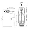 Зливний механізм для бачка Nova 4166N універсальний з клапаном бічної подачі 1/2"