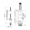 Зливний механізм для бачка Nova 4140N з подвійним зливом 3/6л з клапаном бічної подачі 1/2"
