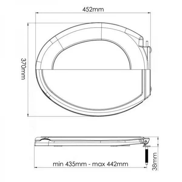 Сидіння для унітаза з малюнком Nova 20123N "Ромашки"
