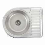 Кухонна мийка нержавіючої сталі Platinum ДЕКОР PLATINUM 5844 з (0,8/180 мм)
