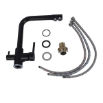 Змішувач кухонний під фільтр Platinum чорний KT 14