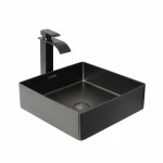 Умивальник Platinum Handmade 400x400 мм PLATINUM PVD чорний