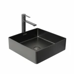 Умивальник Platinum Handmade 400x400 мм PLATINUM PVD чорний