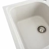 Гранітна мийка для кухні Platinum 7950 Equatoria матова Біла в крапку