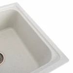 Гранітна мийка для кухні Platinum 7950 Equatoria матова Біла в крапку