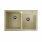Гранітна мийка для кухні Platinum 7850 HARMONY матова Пісок