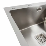 Мийка Platinum Handmade отвори ,квадратний сифон PLATINUM 78×50B L нержавійка (два 3.0/1.0)