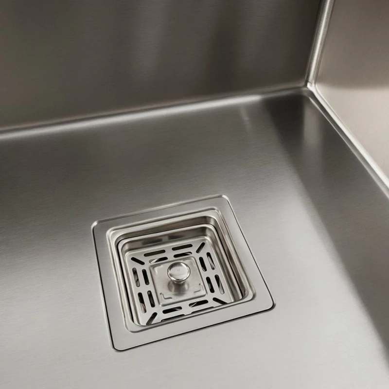Мийка Platinum Handmade отвори ,квадратний сифон PLATINUM 78×50B L нержавійка (два 3.0/1.0)