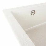 Гранітна мийка для кухні Platinum 7945 Paruana матова Біла в крапку