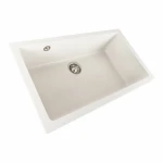 Гранітна мийка для кухні Platinum 7945 Paruana матова Біла в крапку