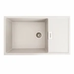 Гранітна мийка для кухні Platinum 8650 DIAMOND матова (топаз)