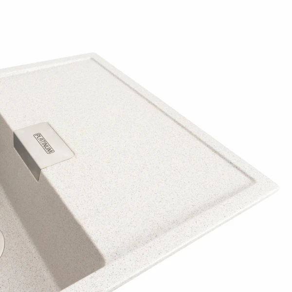 Гранітна мийка для кухні Platinum 8650 DIAMOND матова (топаз)