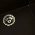 Гранітна мийка для кухні Platinum 5444 OASIS матова Шоколад