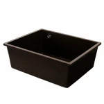 Гранітна мийка для кухні Platinum 5444 OASIS матова Шоколад