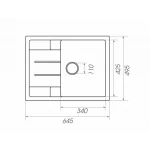 Гранітна мийка для кухні Platinum Темна скеля PLATINUM 6550 INTENSO матова