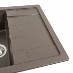 Гранітна мийка для кухні Platinum Темна скеля PLATINUM 6550 INTENSO матова